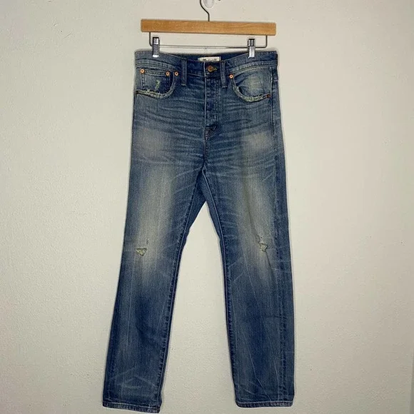 Madewell Straight-Leg Jeans in Cloverdale: Selvedge Edition NWT 27 - Picture 7 of 10